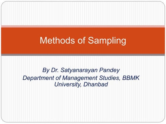 Sampling methods | PDF