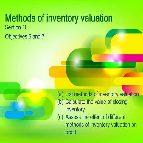 Methods of stock valuation