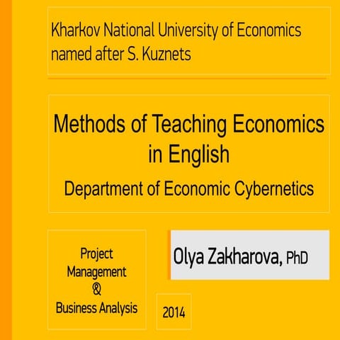 Methods of Teaching Economics 