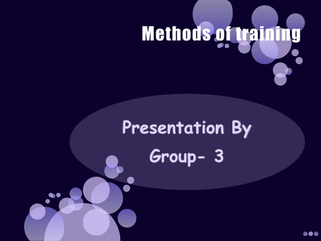Methods Of Training