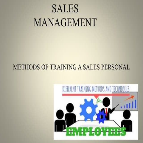 Methods of training sales personal