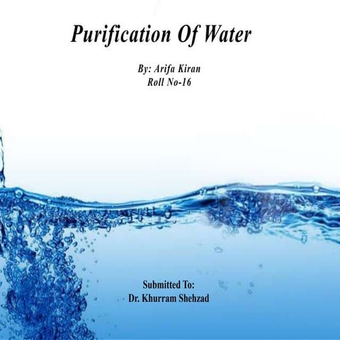 Methods of water cleaning- | PPTX