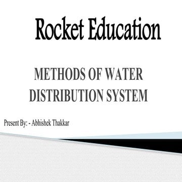 Methods of water distribution system