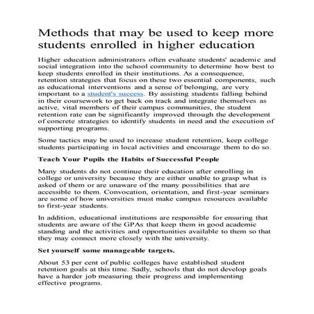 Methods that may be used to keep more students enrolled in higher education - Copy.pdf