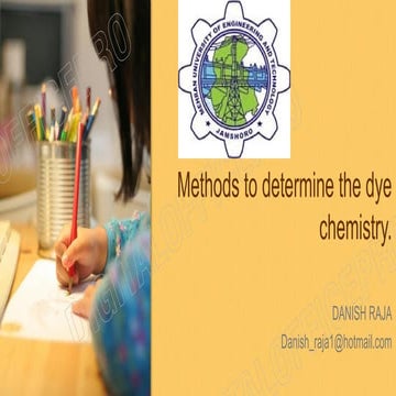 Methods to determine the dye chemistry