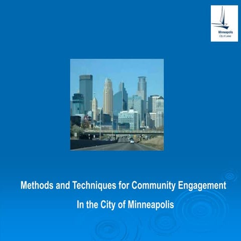 Methods and Techniques for Community Engagement 