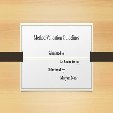 Method Validation Guidelines-2.pptx ISO ICH and USP | PPT