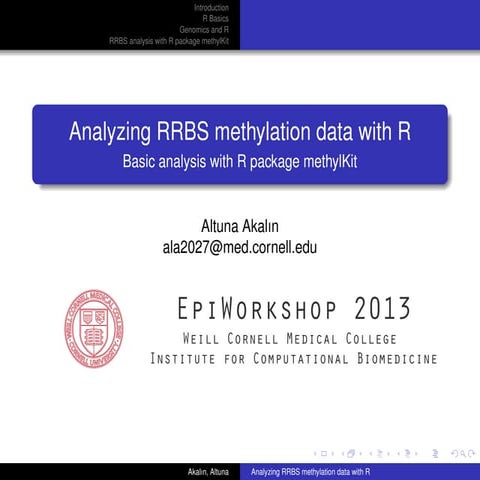DNA methylation analysis in R | PDF