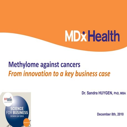 Methylome against cancers from innovation to a key business case vf2