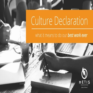 Culture Declaration: What it means to do our best work ever