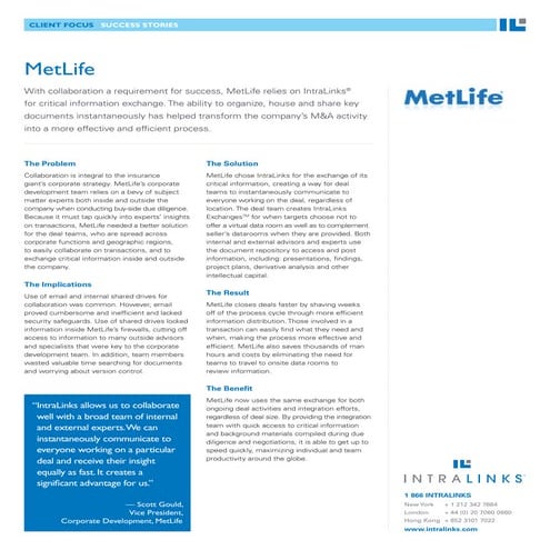 Metlife Due Dilligence