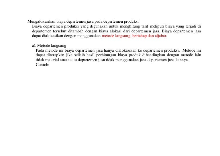 Metode Langsung Tak Langsung Dan Aljabar