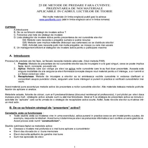 Metode de lucru cu lexicul