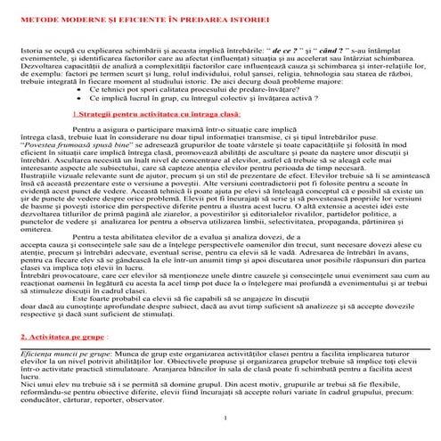 Metode de predare jocuri istorice