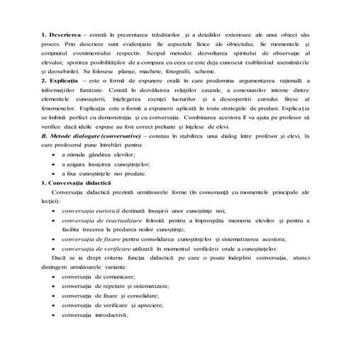 Metode didactice folosite in predarea stem