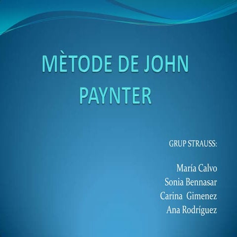 Metode john paynter Strauss