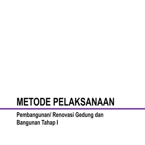 Metode teknis dan flow chart of work | PDF