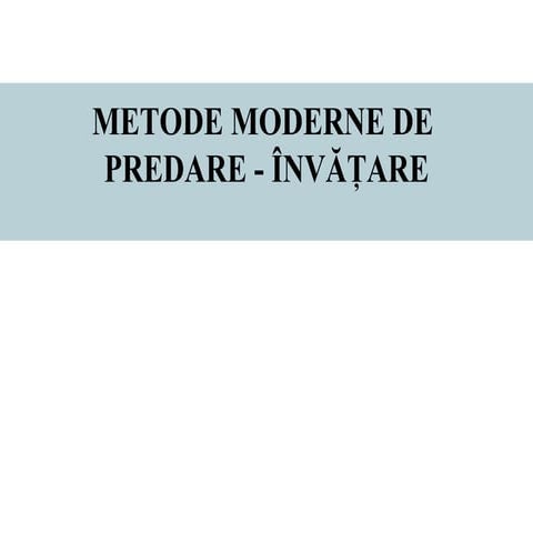 Metode moderne