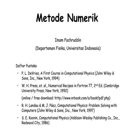 Metodenumerik math10 | PDF