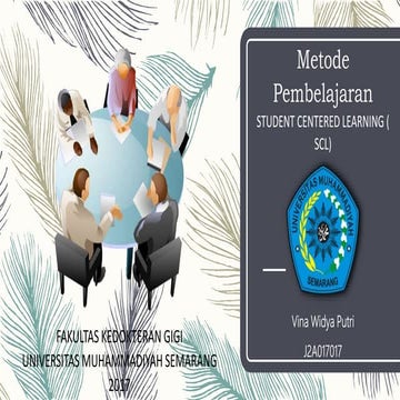 Metode pembelajaran SCL (Student Centered Learning) | PPTX