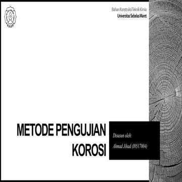 Metode pengujian korosi