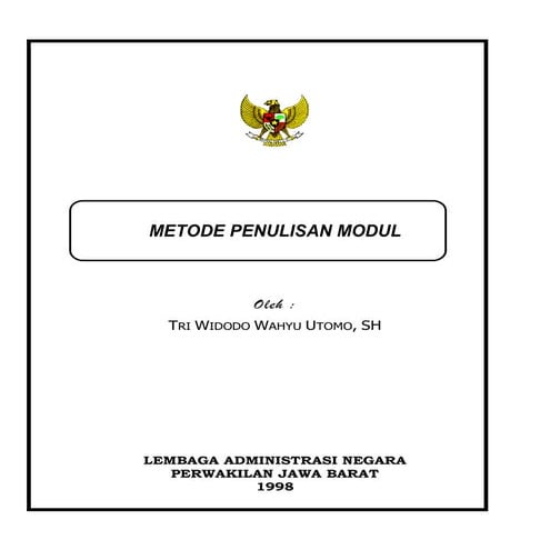 Metode Penulisan Modul