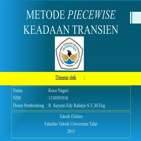Metode piecewise keadaan transien
