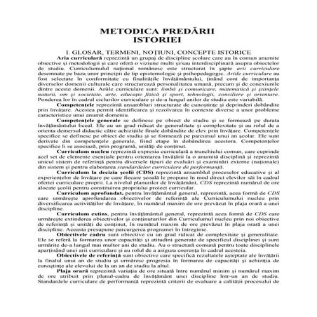 Metodicapredarii istoriei