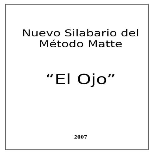 Sílabario Matte 2007