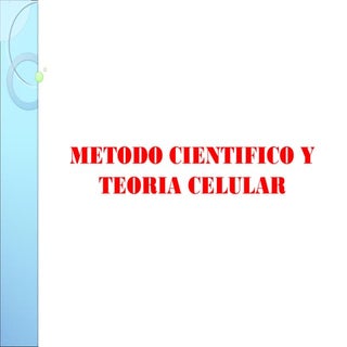 Método científico y teoría celular