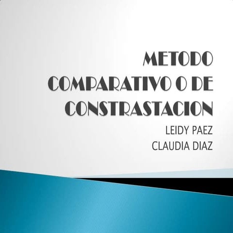 Metodo comparativo o de constrastacion