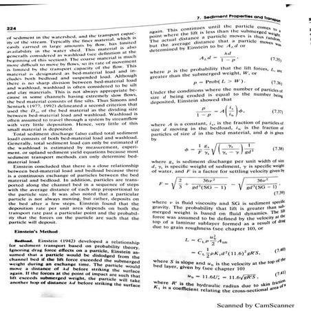 Metodo de einsten   capacidad de transporte