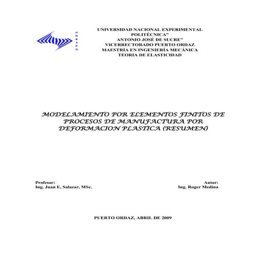 METODO DE ELEMENTOS FINITOS, ANALISIS DE PAPER