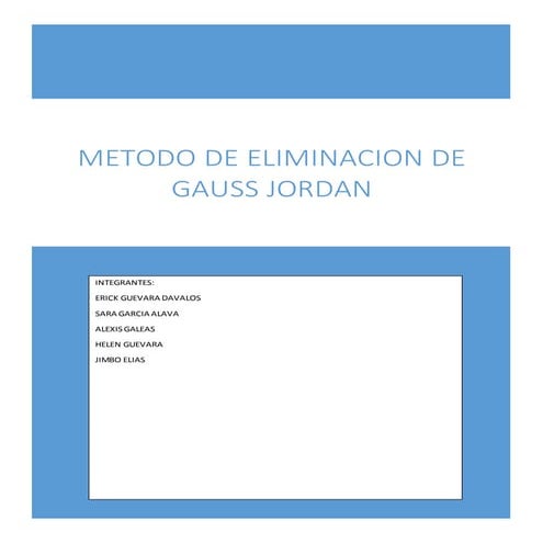 Metodos de eliminacion