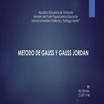 Metodo de gauss