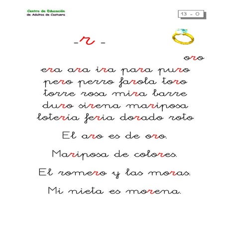 Metodo de lectoescritura letra ere