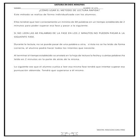 Metodo de lectura rapida