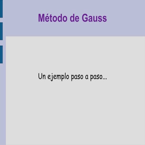 Metodo de Gauss | PPT