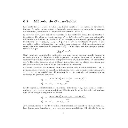 Metodo gauss seidel | PDF