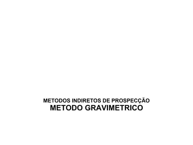 Método gravimétrico