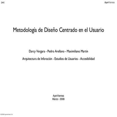 Metodología de Diseño Centrada en el Usuario