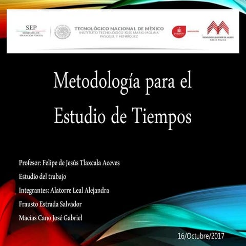 Metodología para el estudio de tiempos