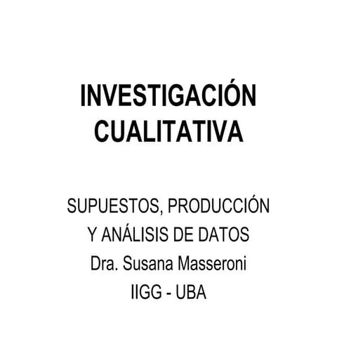 Metodología  cualitativa 2014 susana masseroni