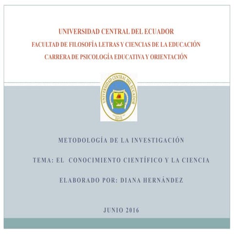 Metodología de la investigación UCE