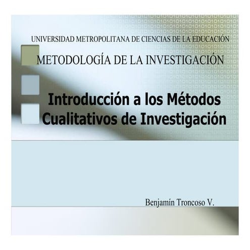 Metodología de la investigación cualitativa