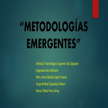 Metodologías emergentes