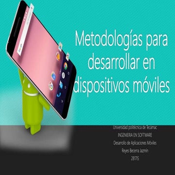 Metodologías para desarrollar(moviles )