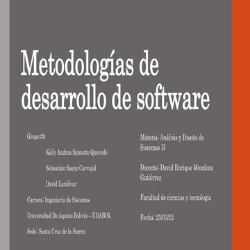 Metodologías de desarrollo de software | PPTX