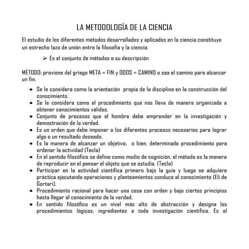 Metodologia de la ciencia 