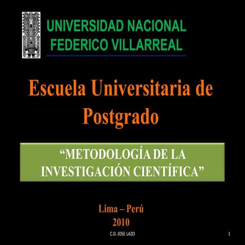 Metodologia de la investigacion cientifica